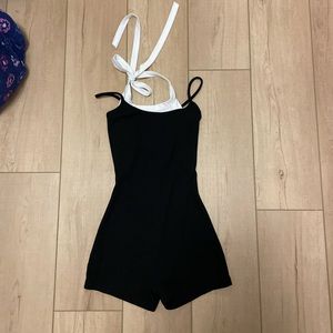 Black and white romper